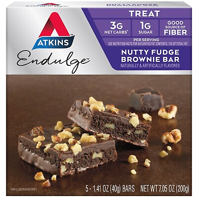 #ad Atkins Endulge Nutty Fudge Brownie Dessert Favorite Good Source of Fiber $3.99