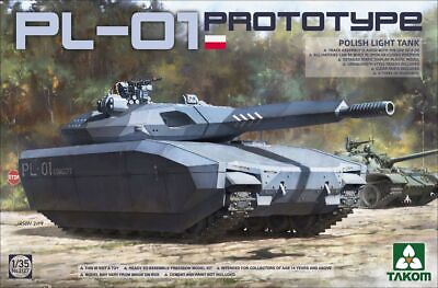 #ad TAKOM 2127 1:35 Polish PL 01 Prototype light tank Plastic Model Kit $70.11