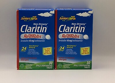 #ad 2 Claritin Juniors 24HR Allergy Relief Non Drowsy RediTabs 30x2=60 Ct Exp 6 24 $9.25
