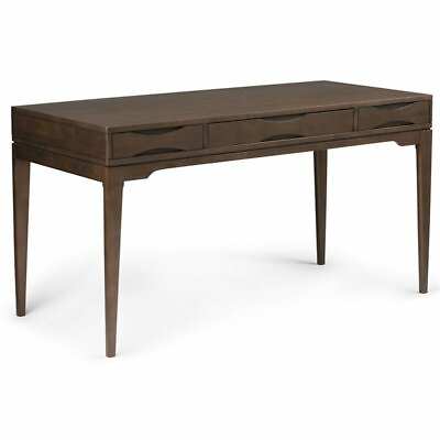 #ad Harper SOLID WOOD Mid Century Modern 60quot; W Writing Office Desk in Walnut Brown $587.21