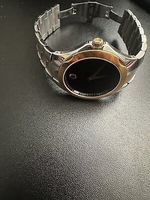 #ad Movado Luno 40mm Silver Gold Stainless Steel Men#x27;s Wristwatch $500.00