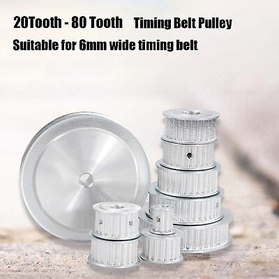 #ad GT2 Timing Belt Pulley 20 80 Teeth 6mm Teeth Width Bore 3mm 15mm For 3D $3.50