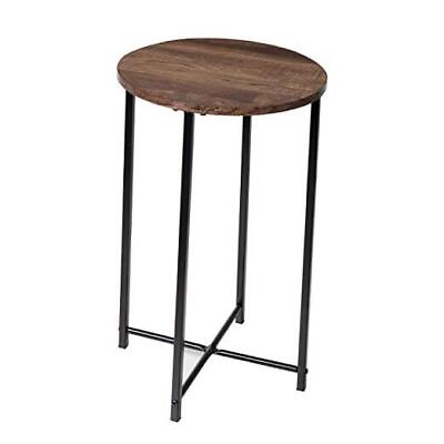 #ad Round Side Table with X Pattern Base Natural TBL 09247 Black20 lbs $46.72