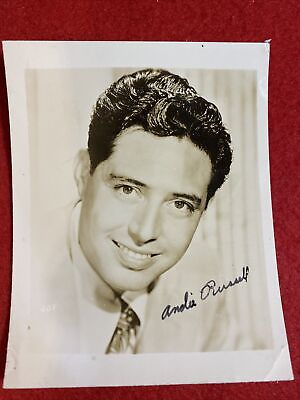 #ad 1940’s Actor Hollywood Star Andy Russell Signed Auto Photograph 4”X 3 1 2” $40.00