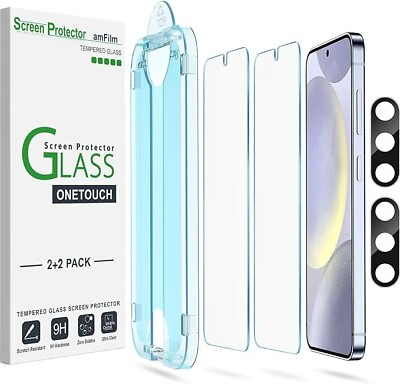 #ad 22 pack amFilm OneTouch for S24 Plus Tempered Glass Screen amp; Lens Protector $10.99