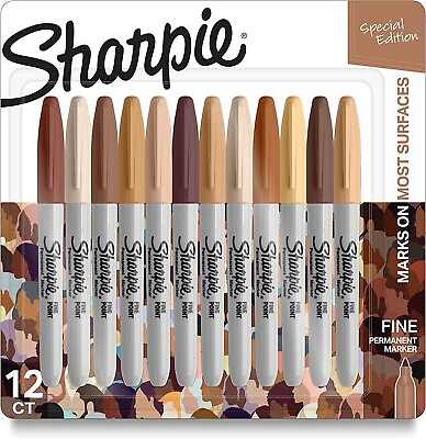 #ad Sharpie Permanent Markers Portrait Colors Fine Point Assorted 12 ct $12.77