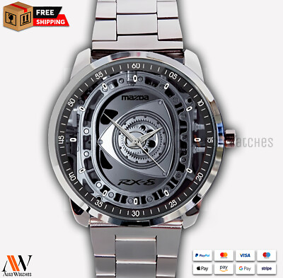 #ad Mazda RX8 Turbo Rotary Engine Quartz Watch Men#x27;s Wristwatches $22.99