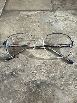 #ad 53rd ST Women’s Round Full Rim Eyeglasses Frames Blue Multicolor 53 16 135 $38.99