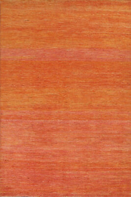 #ad Elegant Handcrafted Gabbeh Kashkoli Orange Wool Rug Limited Editionquot; 6x10 ft $595.16