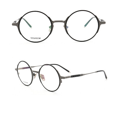 #ad Round Vintage Titanium Eyeglasses Frames Mens Womens Classic Retro Spectacles $41.99