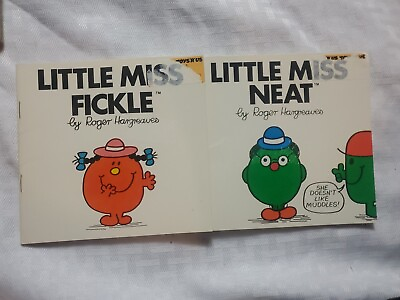 #ad 2x Little Miss Fickle Neat; Mr. Men and Little paperback Roger Hargreaves $3.49