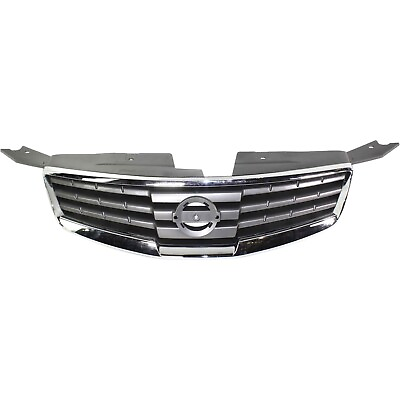 #ad Grille For 2007 2008 Nissan Maxima Chrome Shell w Black Insert Plastic $130.98