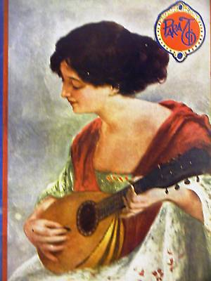 #ad Para Ti Art Deco Cover OUD or LUTE PLAYING MUSIC 1925 Matted $35.00