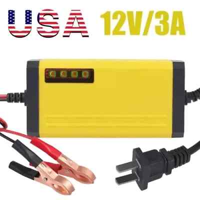 #ad 12V Car Battery Charger Maintainer Auto Trickle RV for Truck Motorcycle Portable $7.95