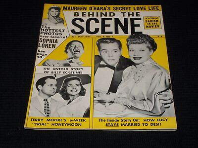 #ad 1957 MAY BEHIND THE SCENE MAGAZINE LUCY amp; DESI FRONT COVER E 3895 $45.00