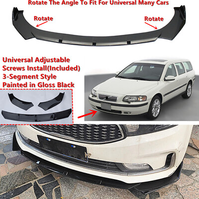 #ad Add on Universal For Volvo V70 01 02 Front Bumper Lip Spoiler Splitter Body Kits $69.99