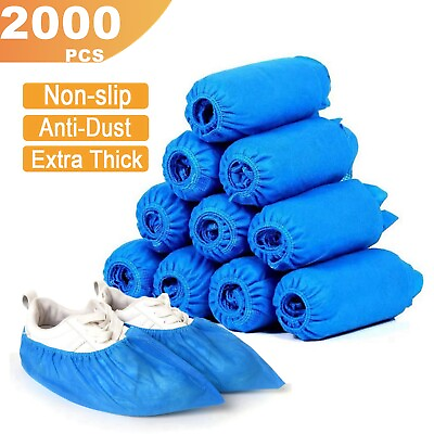 #ad 100 2000pcs Non woven Disposable Non Slip Boot Shoe Covers Dust proof Breathable $65.69