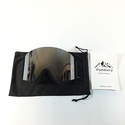 #ad Woddtery Unisex Adults Black Flip Up Fog Free Ski Snowboard Goggles $45.89