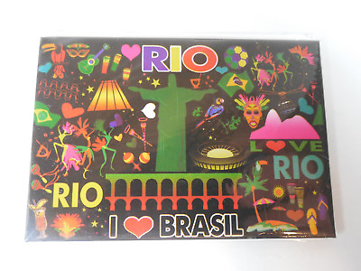 #ad I LOVE RIO DE JANEIRO BRAZIL SOUVENIR NEW FRIDGE MAGNET $6.99