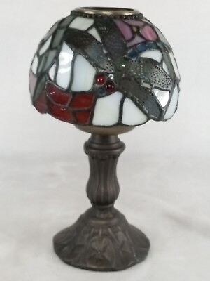 #ad Tiffany Style Stained Glass Dragonfly Tea Lamp $29.99