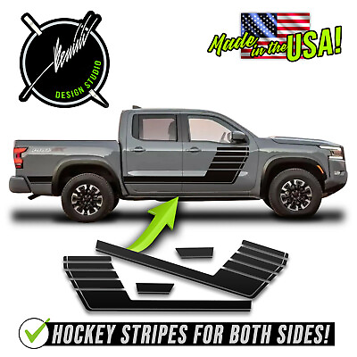 #ad Side Door Hockey Racing Stripes Graphics Fits 2022 amp; up Nissan Frontier $69.99