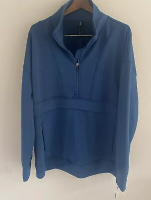 #ad NEW WITH TAGS Gaiam Blue Wing Teal Hudson POPOVER Pullover XXL YOGA NWT $44.00