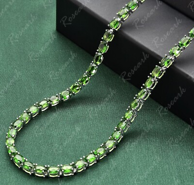 #ad Chrome Diopside Necklace Diopside Tennis Necklace Bridal Necklace Gift For Women $287.98