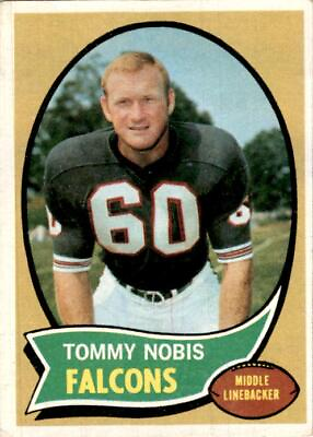#ad 1970 Topps Football #40 Tommy Nobis Atlanta Falcons Vintage Original $2.49