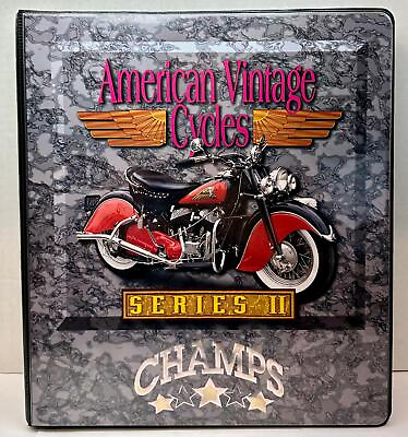 #ad 1993 American Vintage Cycles Series II Collector Card Album Binder Champs Indian $31.45