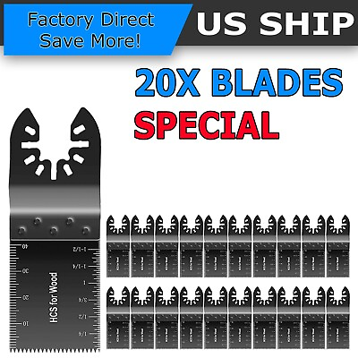 #ad 20Pcs Oscillating Multi Tool saw blades Wood Metal Cut Cutter For Dewalt Fein $12.75