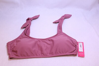 #ad Juniors#x27; Shoulder Tie Bralette Bikini Top Xhilaration™ Color Purple Size XL $3.60