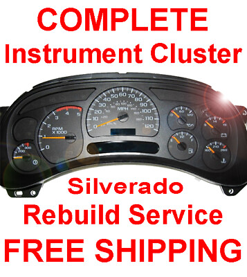 #ad 1999 2007 Chevy Silverado Instrument Gauge Cluster Speedometer Dash Panel REPAIR $69.00