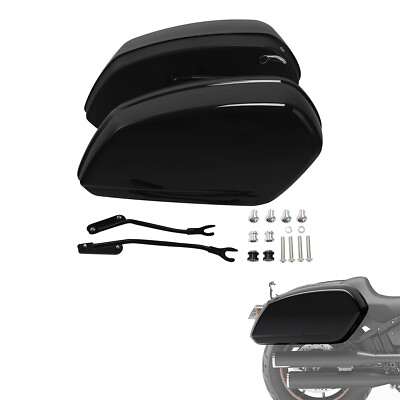 #ad Gloss Black Saddlebags W Docking Kit Fit For Harley Low Rider ST FXLRST 22 24 $473.99