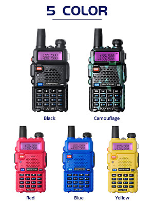 #ad BAOFENG UV 5R 5W TWO WAY RADIO WALKIE TALKIES DUAL BAND VHF UHF PORTABLE RADIO $37.04