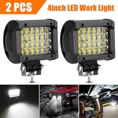 #ad #ad 2x 4inch 72W LED Work Light Bar Spot Pods Fog Lamp Offroad Driving Truck SUV ATV $12.48