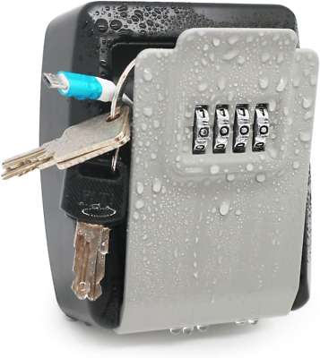 #ad Large Key Lock Box® 4 digit Combination Key BoxOutdoor Security Key Safe BoxW $17.99