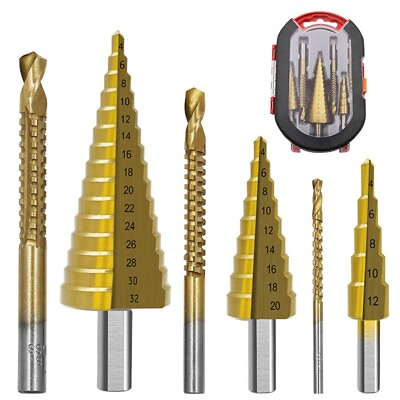 #ad Durable Step Drill Bit Set 6PCs 4 12 4 20 4 32mm for Smooth and Clean Cuts $30.19