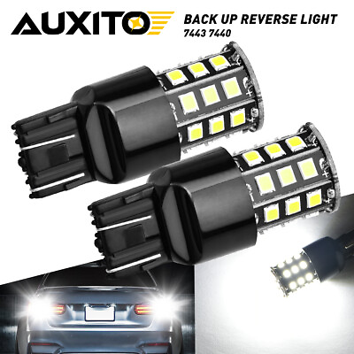#ad AUXITO 7443 7440 T20 LED White 6000K Reverse Turn signal Parking Light Bulb 2 4x $7.99