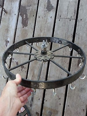 #ad Industrial Age Steampunk Cast Iron Wheel re purpose as Kitchen Utensil Hanger? $60.00