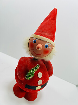 #ad antique German 30s Christmas Santa Claus Paper Mache Bobblehead Candy Container $349.99