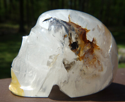 #ad Large Golden Healer Quartz Crystal Skull $478.00
