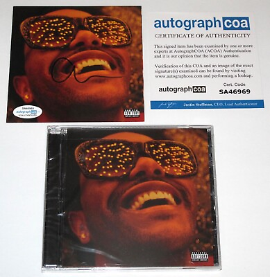 #ad THE WEEKND signed quot;HEARTLESS BLINDING LIGHTquot; COLLECTORS CD ACOA Able Tesfaye $199.95