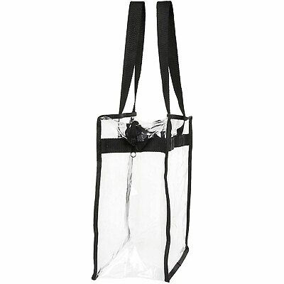 #ad Clear Stadium Tote Bag with Zipper 12x12x6 NFL Stadium Approved $10.00