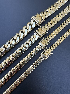 #ad HANDMADE Tight Link Solid 10k Gold Miami Cuban Link Chain Or Bracelet Necklace $652.45