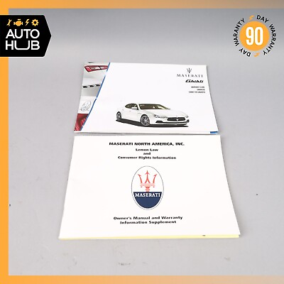 #ad 2014 Maserati Ghibli M157 Owner#x27;s Operator Maintenance Manual Book OEM $128.65