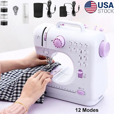 #ad MINI Electric Portable Sewing Machine Crafting Handwork Mending Machine 12 Modes $31.98