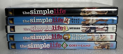 #ad THE SIMPLE LIFE DVD Complete Series LOT 1 5 RARE OOP Paris Hilton Nicole $55.00