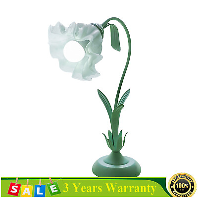 #ad Tiffany Style Table Lamp Glass Flower Shaped Desk Light Bedside End Table Lamp $69.99