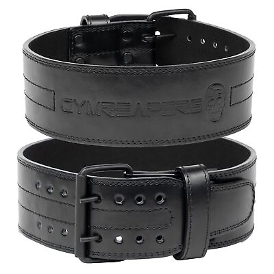 #ad Weightlifting Belt 6MM Genuine Leather Double Prong Power Belt Heavy Duty 4... $55.30