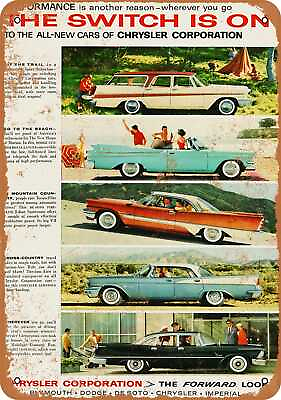 #ad Metal Sign 1957 Chrysler Full Line Vintage Look $18.66